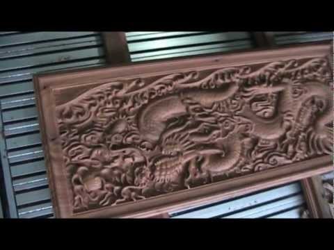 Thailand CNC engraving on hard wood material