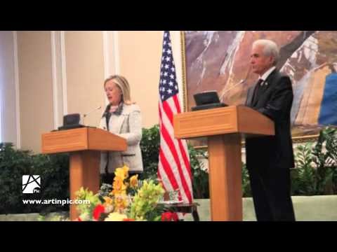 Hillary Clinton in Dushanbe (Tajikistan). Music by Tolibkhon Shakhidi