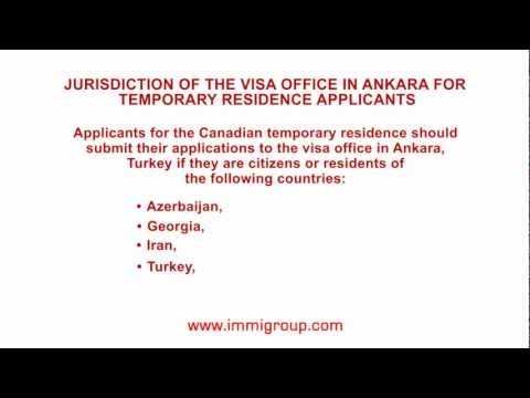 Jurisdiction of the visa office in Ankara for temporary residence applicant