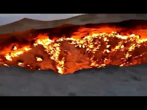 Russland Kein Meteoriten Krater-Door to Hell-TÃ¼r zur HÃ¶lle-Turkmenistan