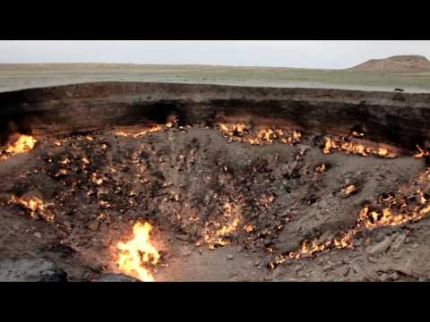 Flaming Gas Crater (Day) / Turkmenistan, Darvaza