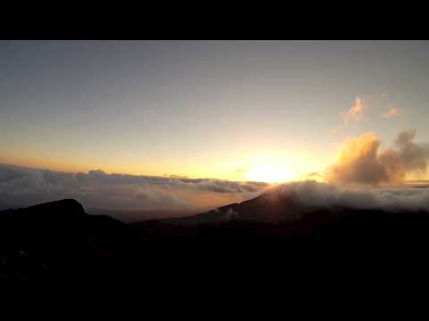 Volcano Sunrise Time Lapse