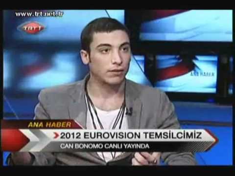 Eurovision 2012 Turkey - Presentation of Can Bonomo on TRT News