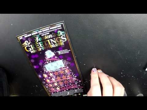 Ohio lottery $10 scratch off ticket \seasons greetings\ win up 2 $500