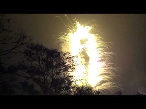 UFO Decends Over Taipei, Taiwan Fireworks, Jan 1, 2012. UFO Sighting News.