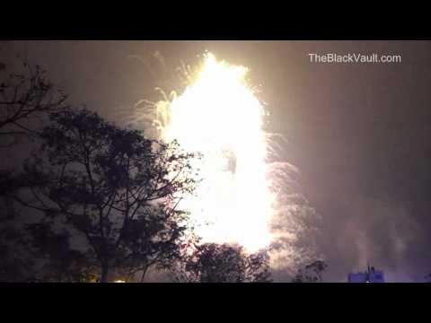 UFO Decends Over Taipei, Taiwan during Fireworks, Jan 1, 2012