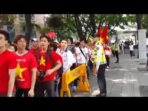 Anti-China protest in Korea by Vietnamese 2014