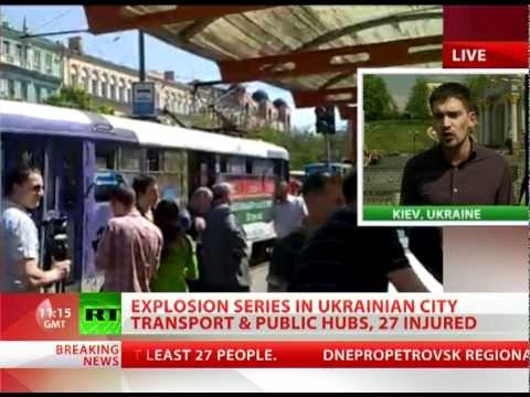 Series of blasts in Ukraine city Dnipropetrovsk, at least 27 wounded