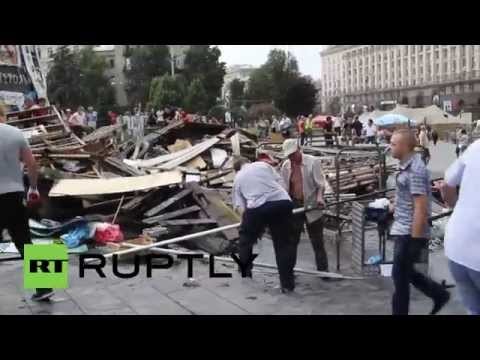 Ukraine: Activists and security forces put out final Maidan embers