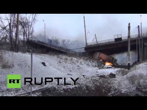 Ukraine: Aftermath of tank battle