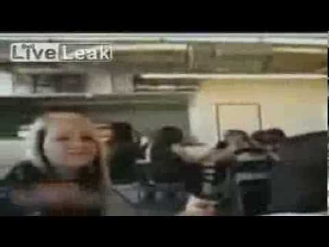 High School Girl gets hit with a Metal Chair