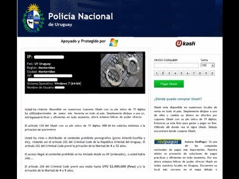 How to remove Policia Nacional De Uruguay virus