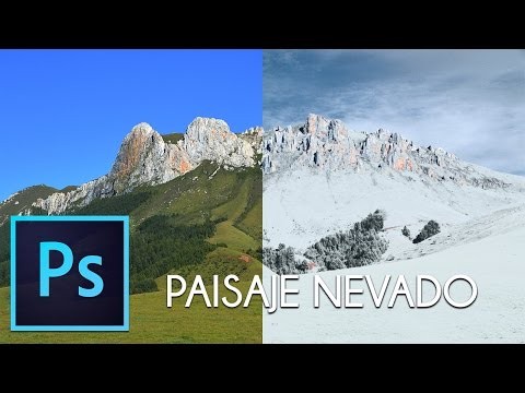Efecto de nieve en paisaje con Adobe Photoshop CC 2014 Tutorial en espaÃ±ol