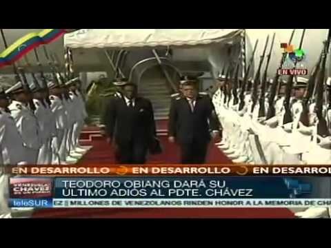 Presidente Obiang llega a Venezuela para exequias de ChÃ¡vez