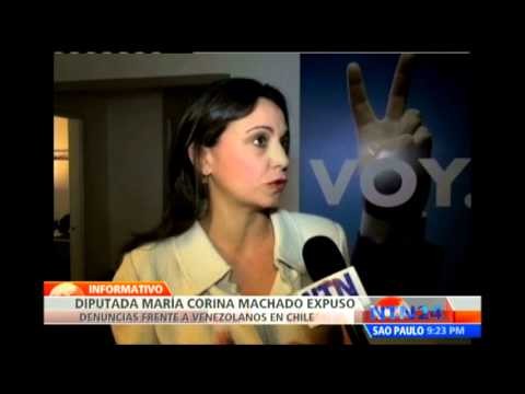 MarÃ­a Corina Machado expone en Chile denuncias por la  \destrucciÃ³n de la