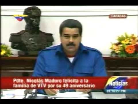 Presidente NicolÃ¡s Maduro felicita a trabajadores del canal VTV en su aniv