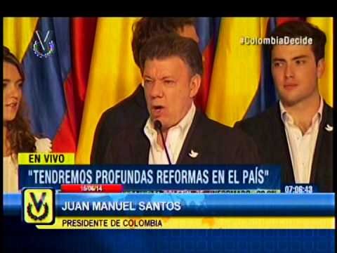 Presidente Santos es reelegido para gobernar Colombia hasta 2018