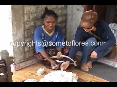 VIETNAM GIRLS LEARN AND TRY IKAT WEAVING IN FLORES ISLAND INDONESIA