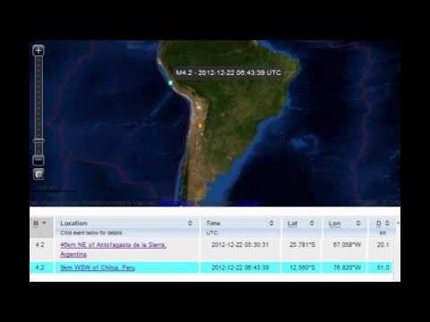 Earthquakes Today December 22nd 2012 Vanuatu and others