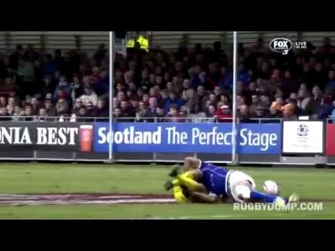 Lolo Lui's huge tackle on James Stannard at the Glasgow Sevens