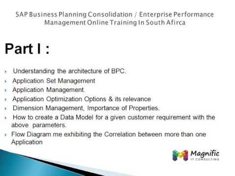 SAP Business Planning And Consolidation/Enterprise Performance Management O