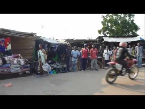 Zambian Market Motorcycle Stunts