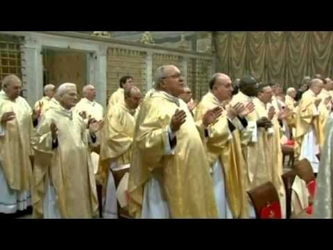 Pope Francis conducts first public Mass