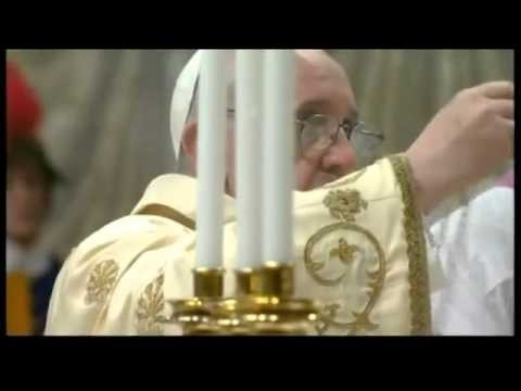 Pope Francis Conducts First Public Mass