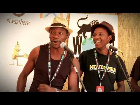 WOMAD 2013 sessions - Mokoomba perform Kambowa backstage at WOMAD - live pe